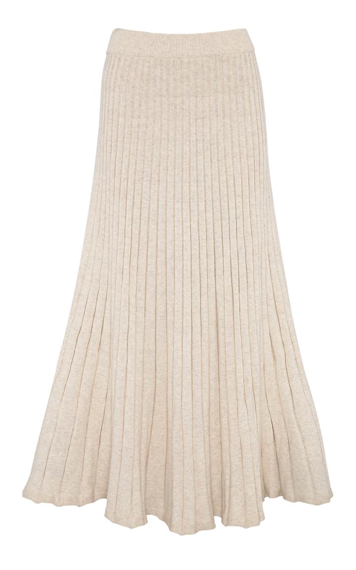 Anna Quan Cleo Pleated Cotton Maxi Skirt