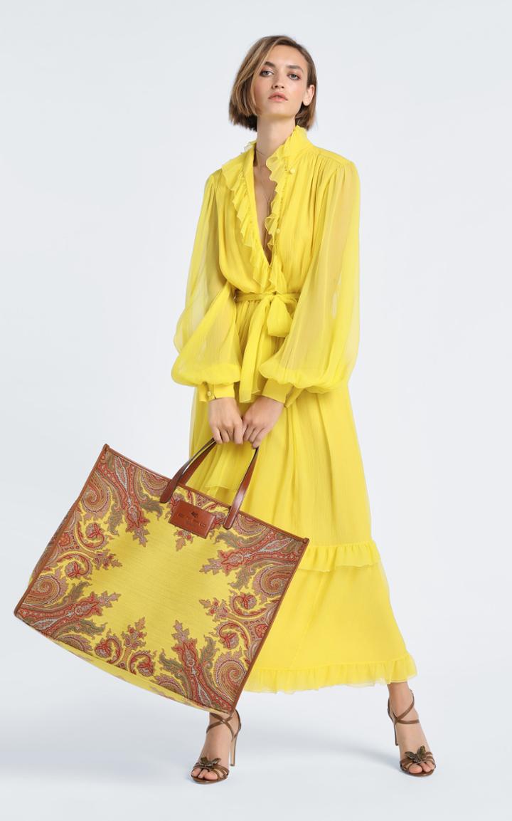 Moda Operandi Etro Silk Ruffled Midi Dress