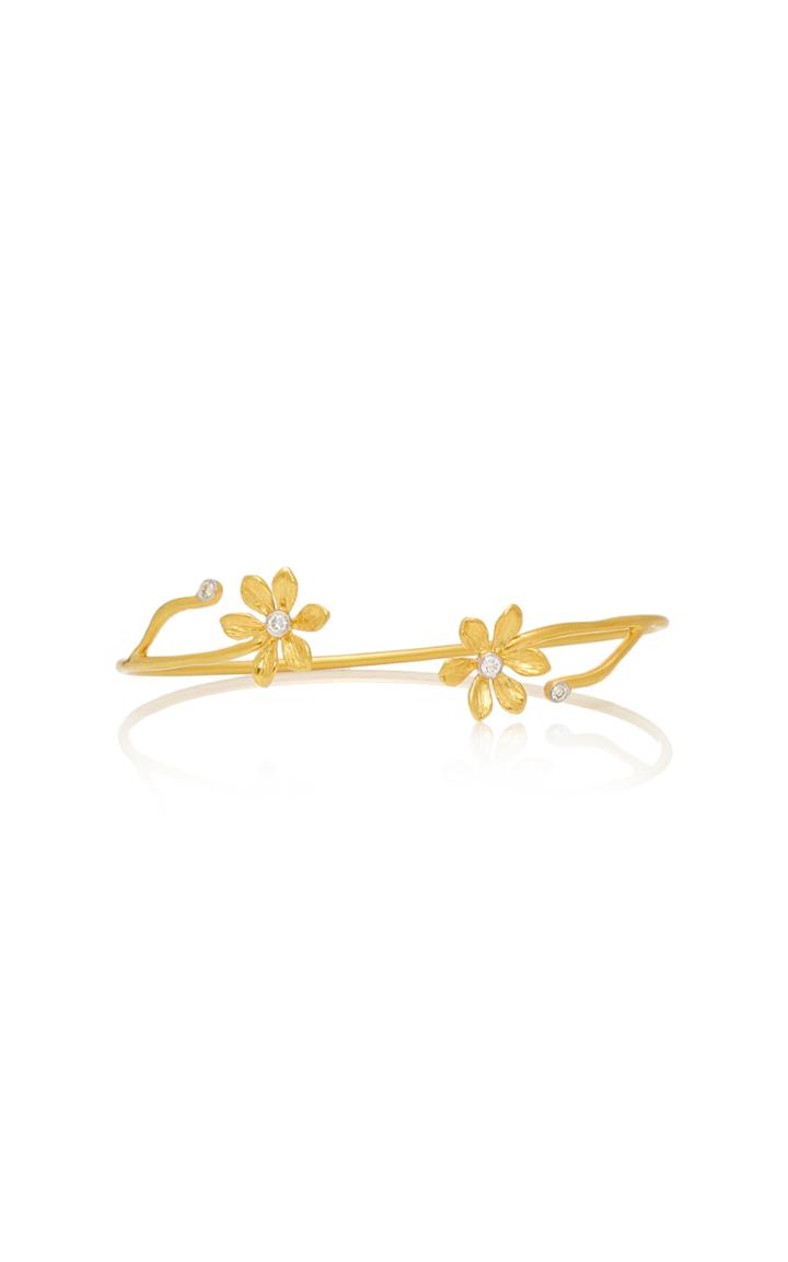 Amrapali Beach Naupaka Gold And Diamond Cuff