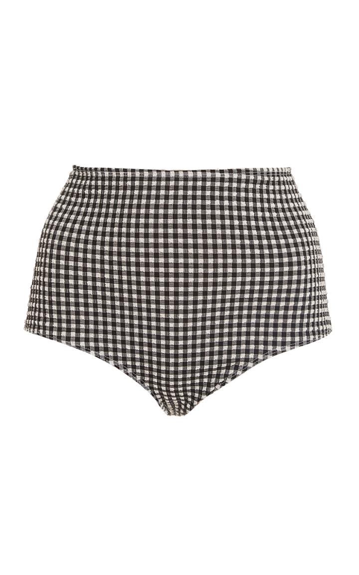 Faithfull The Brand Marina Gingham Print Bikini Bottoms