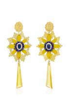 Valentina Rosenthal Capachito 18k Gold-plated Lapis Lazuli Quartz And Zircon Drop Earrings