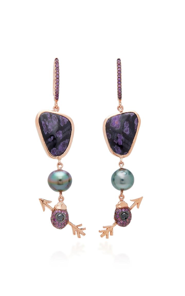 Daniela Villegas 18k Rose Gold Multi-stone Earrings