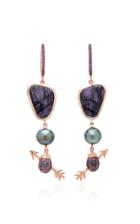 Daniela Villegas 18k Rose Gold Multi-stone Earrings