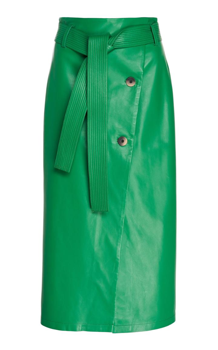 Zeynep Aray Midi Leather Skirt