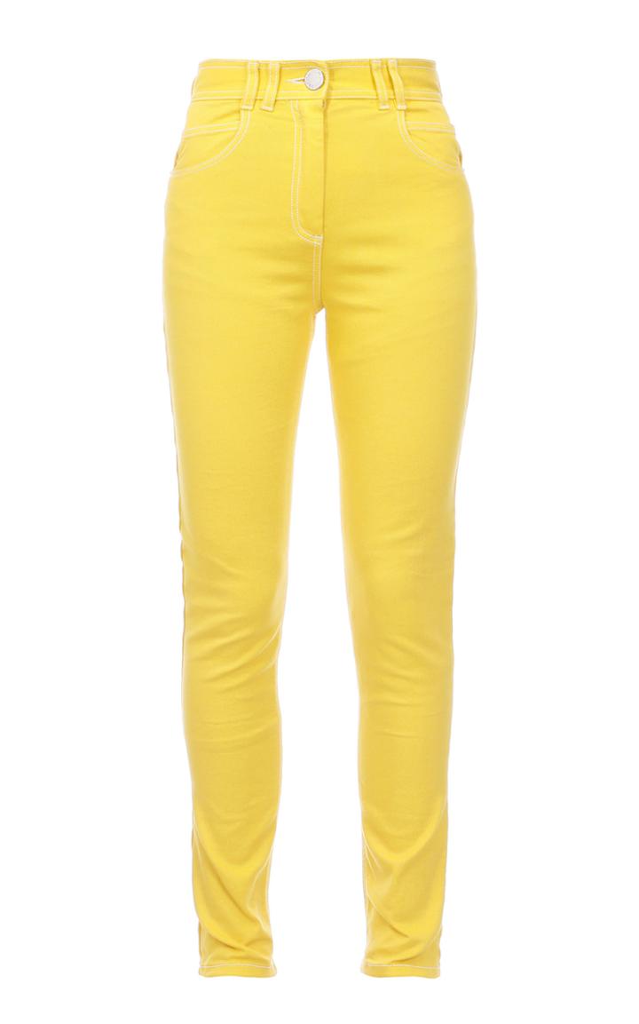Moda Operandi Balmain High-rise Monogram-detailed Skinny Jeans Size: 40