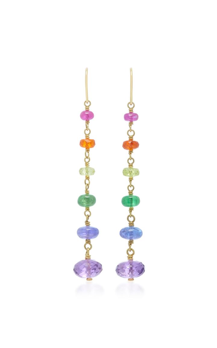 Mallary Marks Spun Sugar 18k Gold Multi-stone Earrings