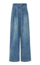 Tibi Vintage Stone Denim Stella Full Length Pant