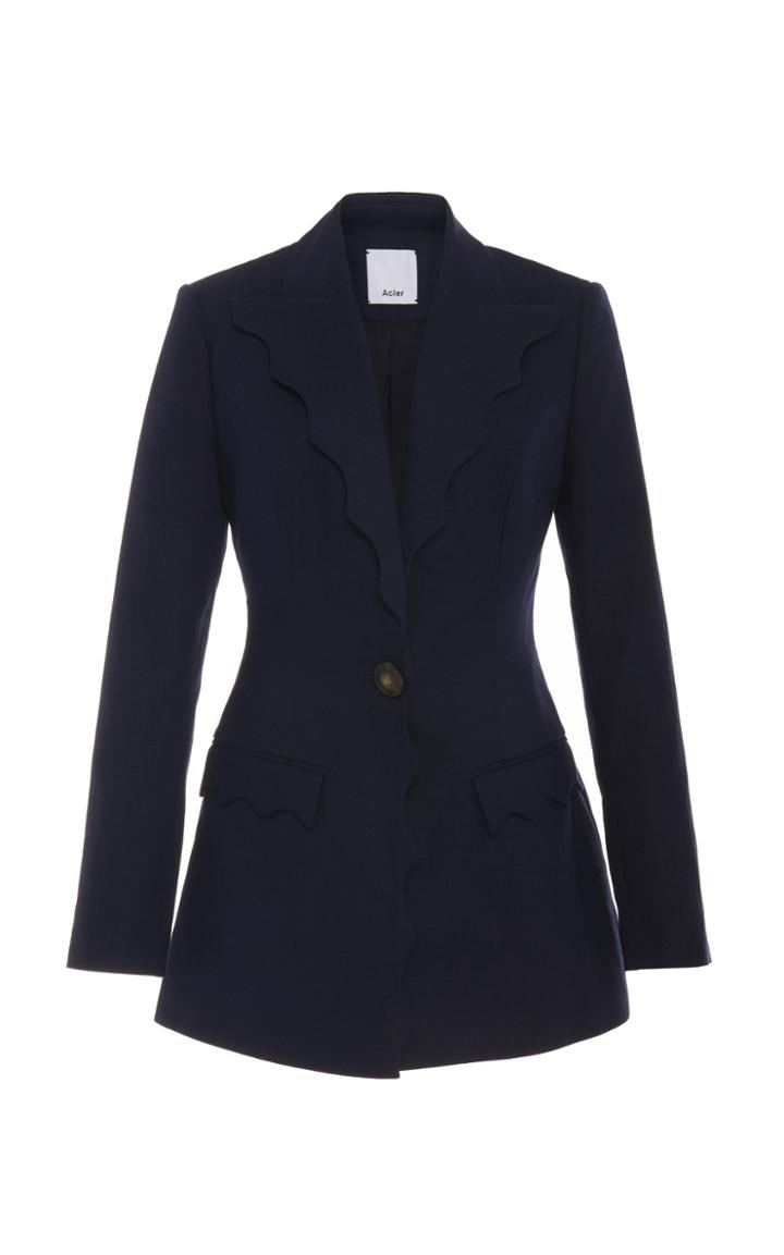 Acler Aslo Scallped Single-button Blazer Size: 4