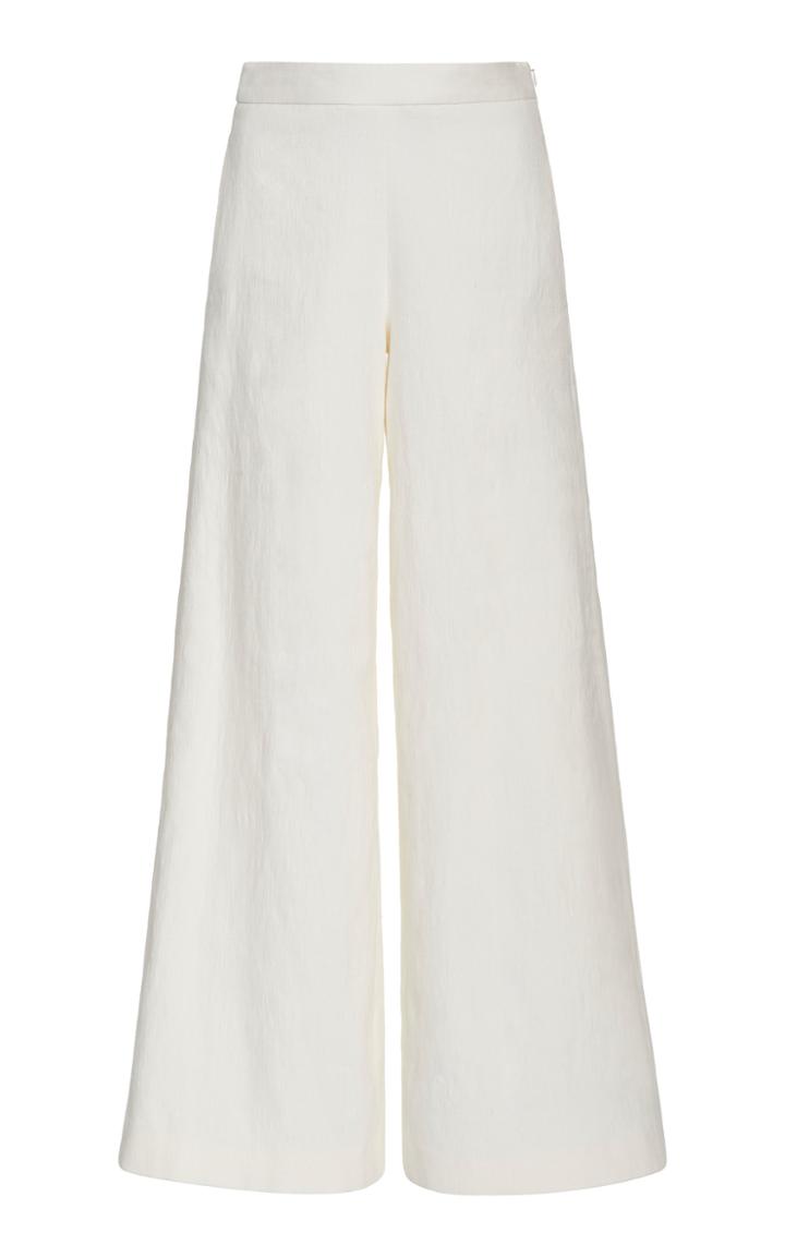 Mansur Gavriel Linen-blend Wide-leg Pants