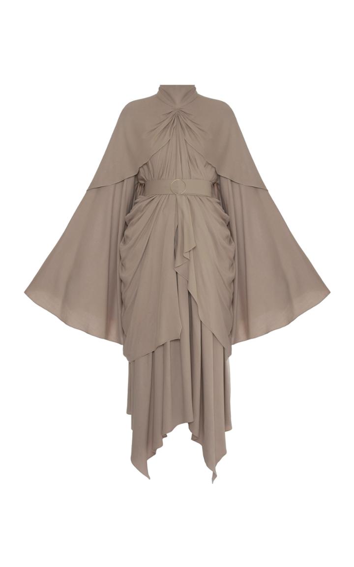Lado Bokuchava Belted Draped Midi Dress