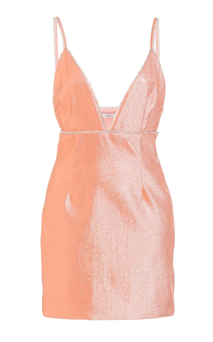 Moda Operandi Area Crystal Embellished Lame Mini Dress Size: Xs