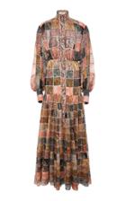 Zimmermann Ninety-six Patch Pleated Silk Dress