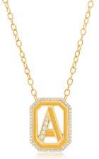 Moda Operandi Colette Jewelry 18k Yellow Gold & Diamond Gatsby Initial Necklace