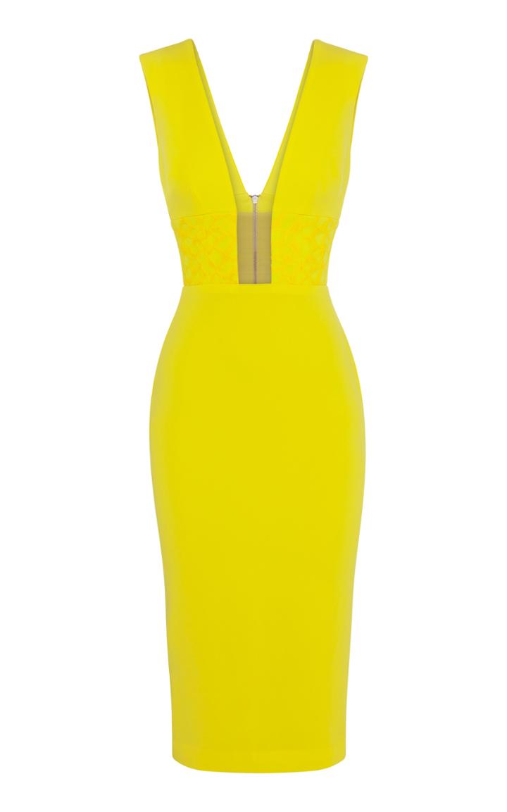 Alex Perry Rachel Satin Crepe V Lady Dress