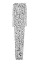 Michael Kors Collection Long Sleeve Boatneck Gown