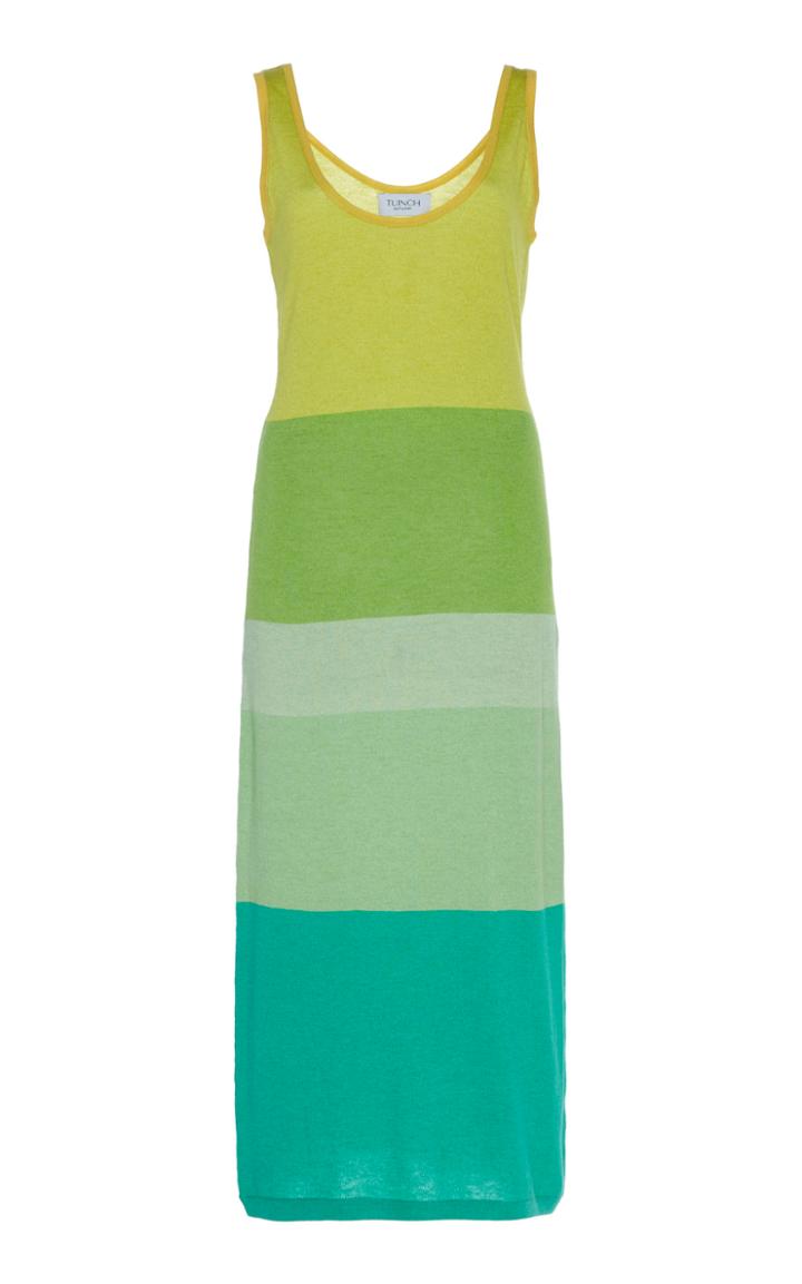 Moda Operandi Tuinch Color-blocked Silk-blend Knit Midi Dress Size: M