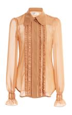 Moda Operandi Victoria Beckham Georgette Frill Detail Blouse