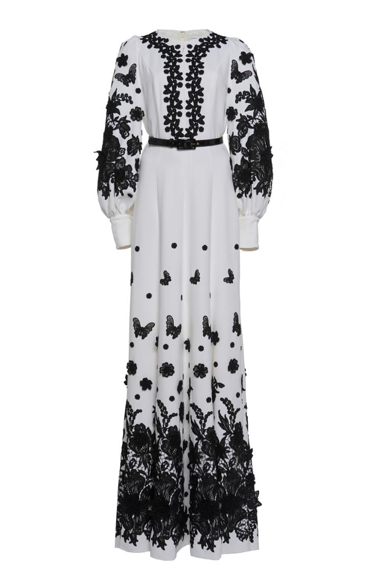 Andrew Gn Lace Embroidered Maxi Dress