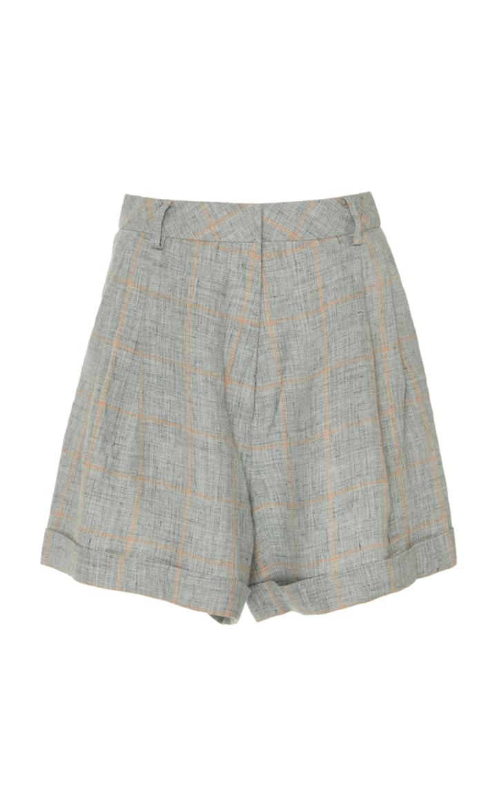 Zeynep Aray Linen Pleated Shorts