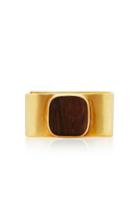 Mahnaz Collection One-of-a-kind 18k Gold And Wood Ring