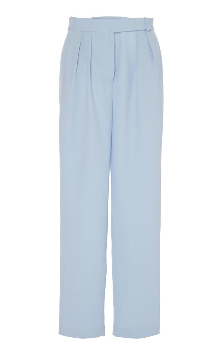 Delpozo Pleated Crepe Wide-leg Pants