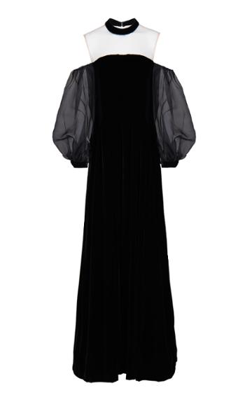 Bazza Alzouman Flora Velvet Dress