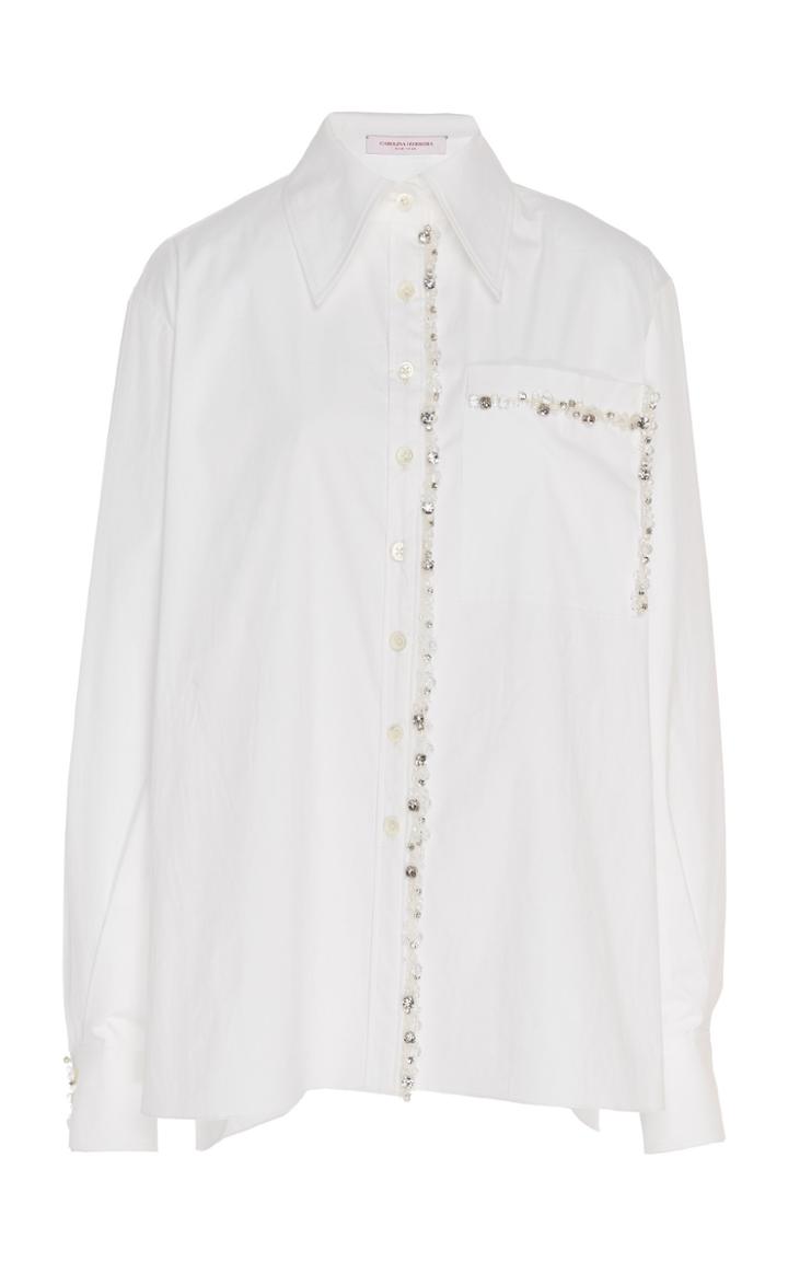 Carolina Herrera Long Sleeve Cotton-blend Shirt