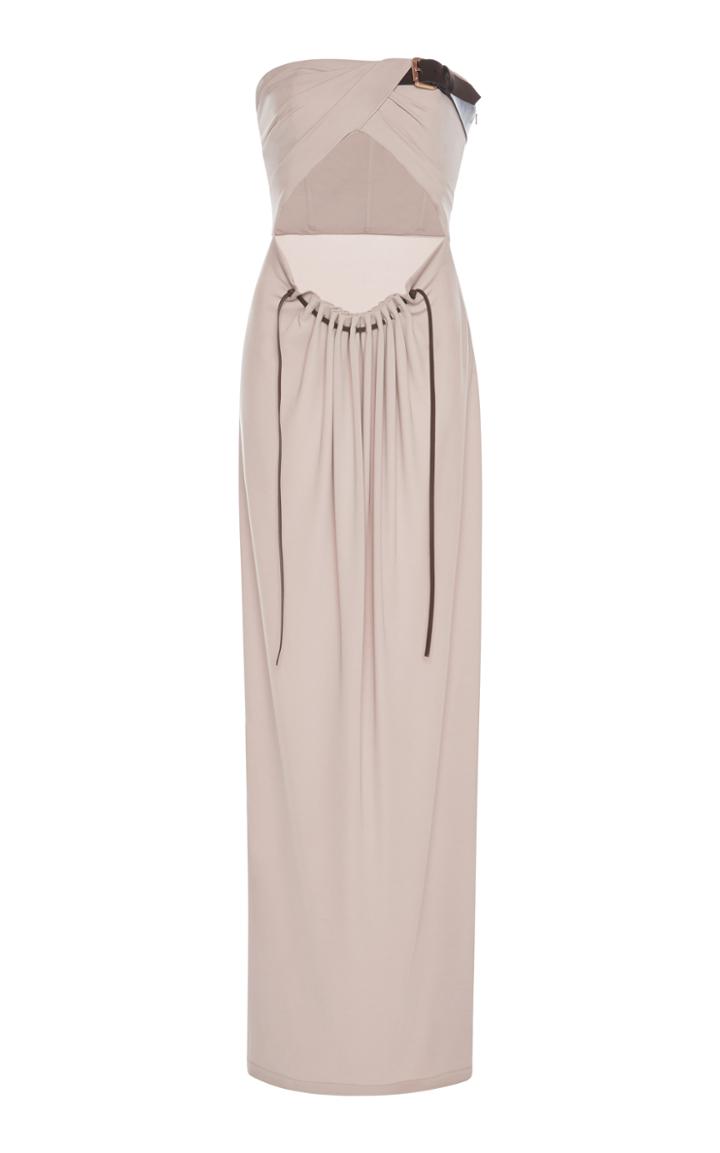 Alberta Ferretti Organzine Strapless Dress