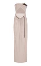 Alberta Ferretti Organzine Strapless Dress