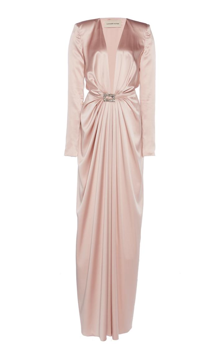Alexandre Vauthier Silk-blend Belted Gown