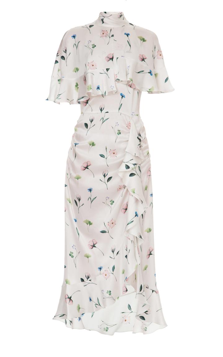 Elenareva Cape Midi Floral Dress