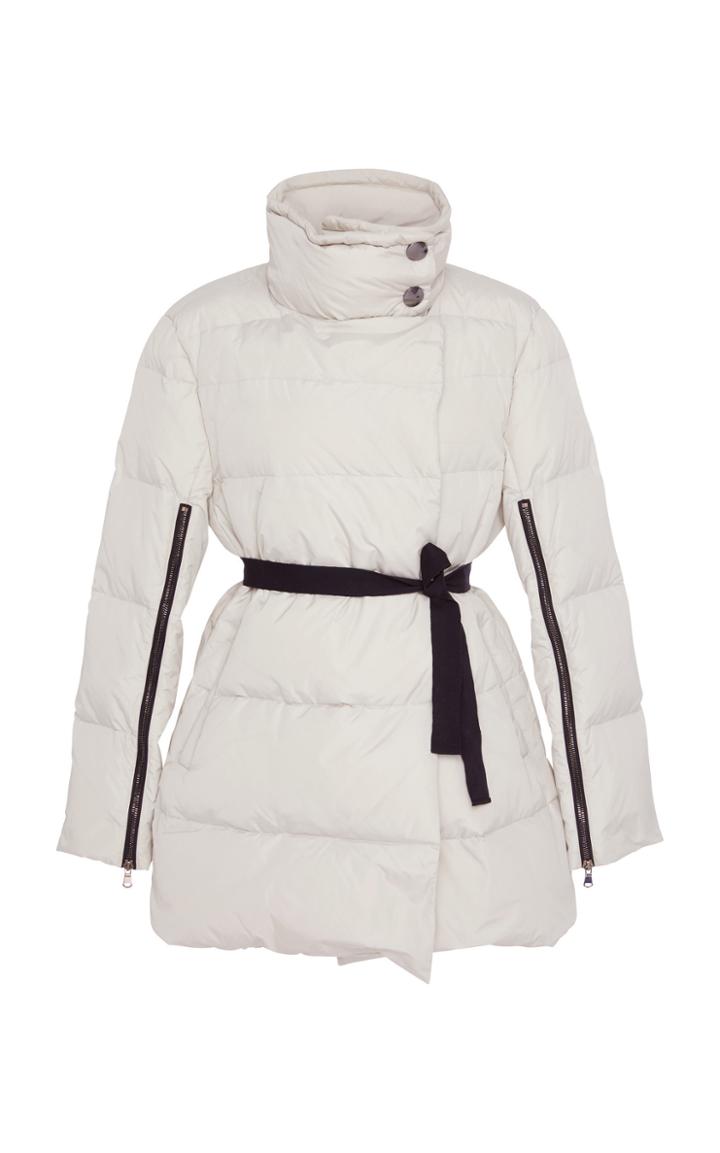 Dorothee Schumacher Belted Zip-detailed Quilted-shell Jacket