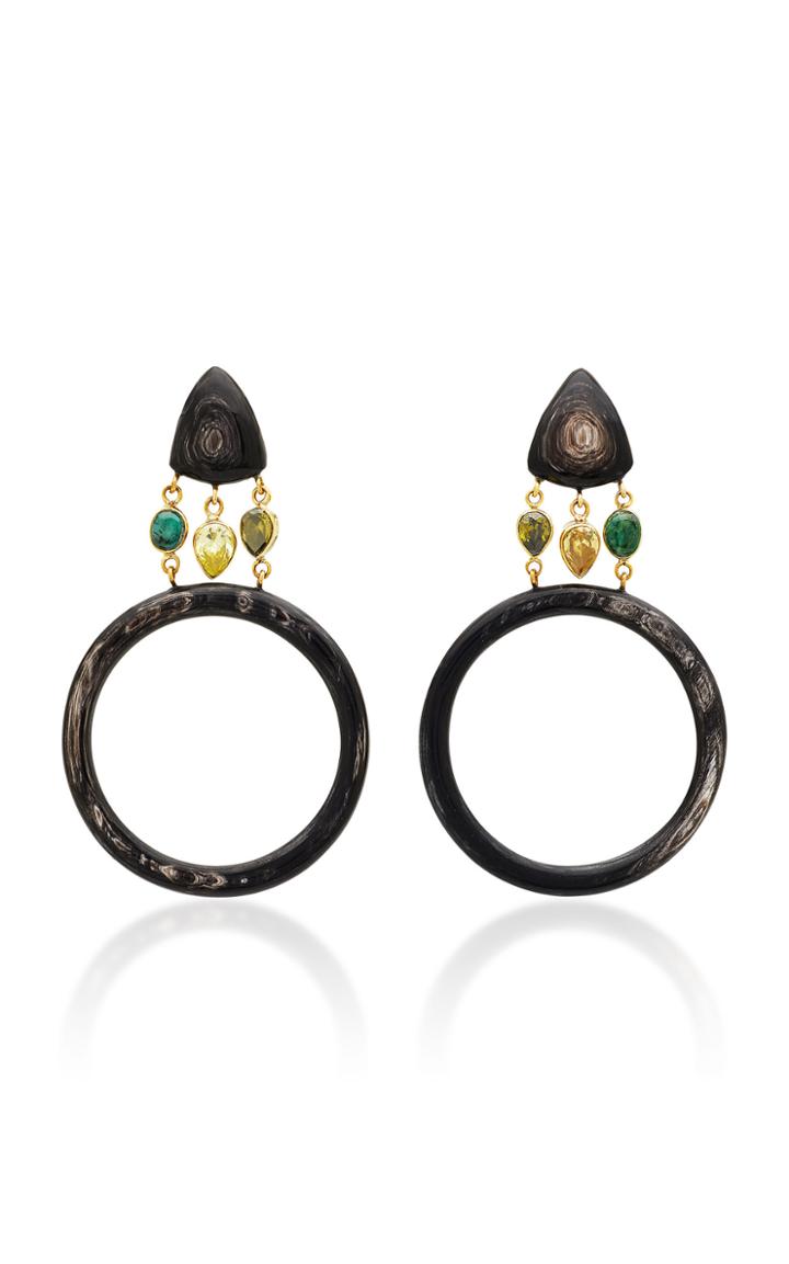 Ashley Pittman Wapevu Dark Horn Earrings