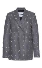 Msgm Embellished Pinstripe Blazer
