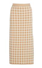 Altuzarra Billie Gingham Knit Midi Skirt