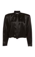 Moda Operandi George Keburia Crystal-embellished Silk Bow Tie Blouse