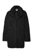 Apparis Sophie Collared Faux Fur Coat Size: L