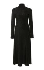 Rosetta Getty Zip-up Turtleneck Dress