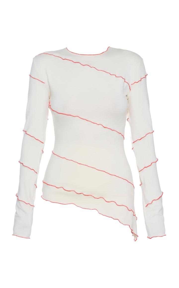 Moda Operandi Matriel Exposed Contrast Seam Cotton Top