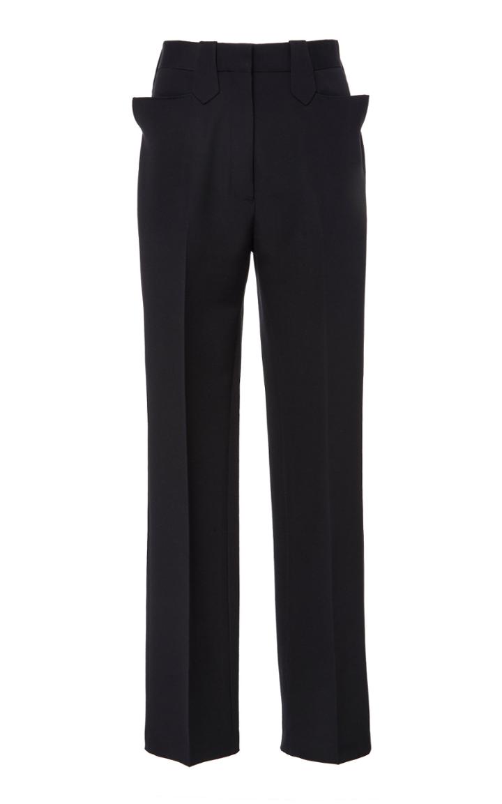 The Row Ben Wool-blend Crepe Straight-leg Pants