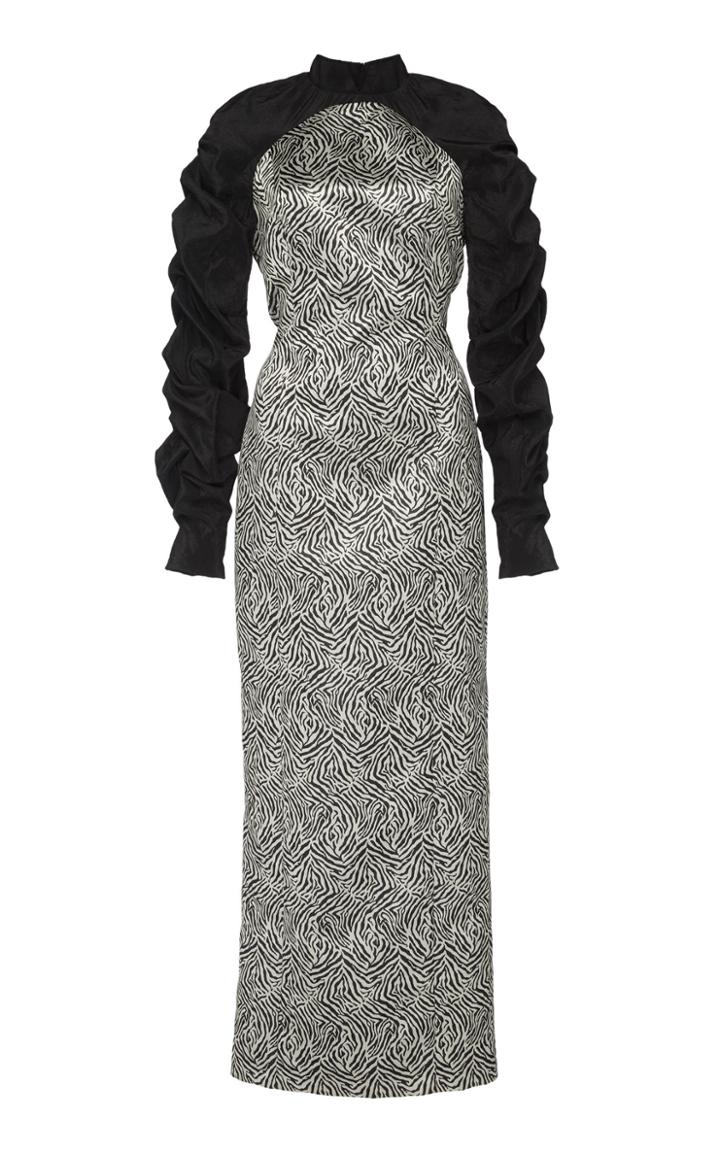 Eleanor Balfour Lulu Ruched Jacquard Midi Dress