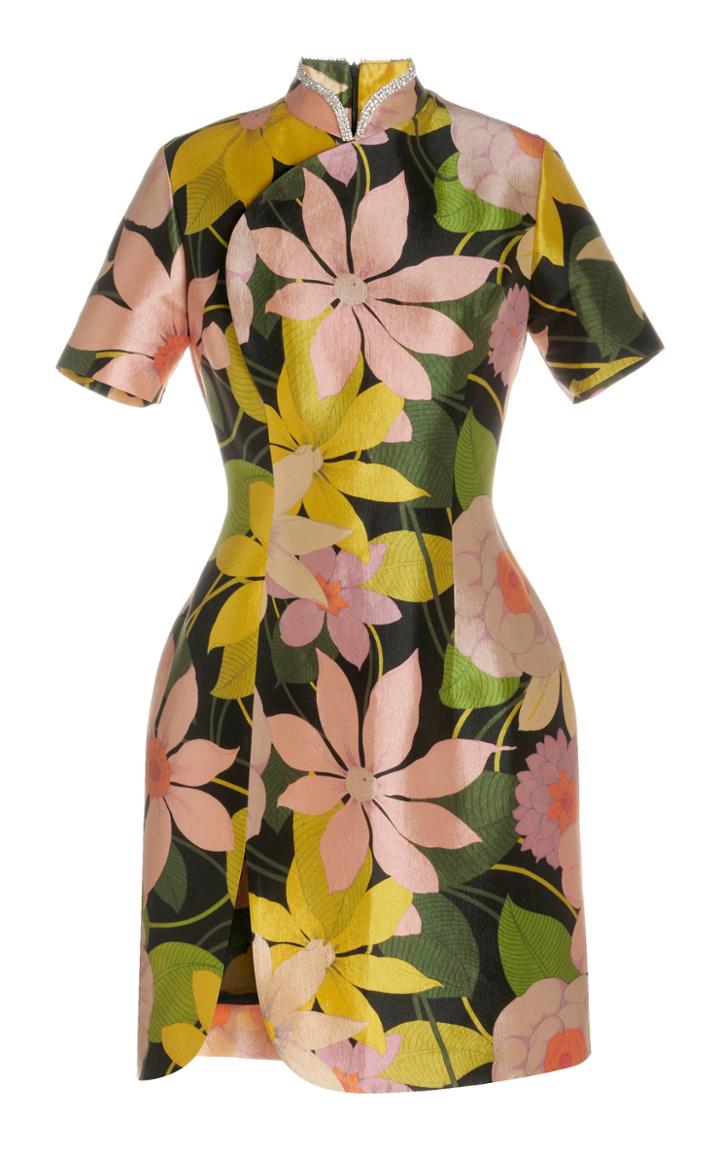 Moda Operandi Richard Quinn Floral Taffeta Mini Dress
