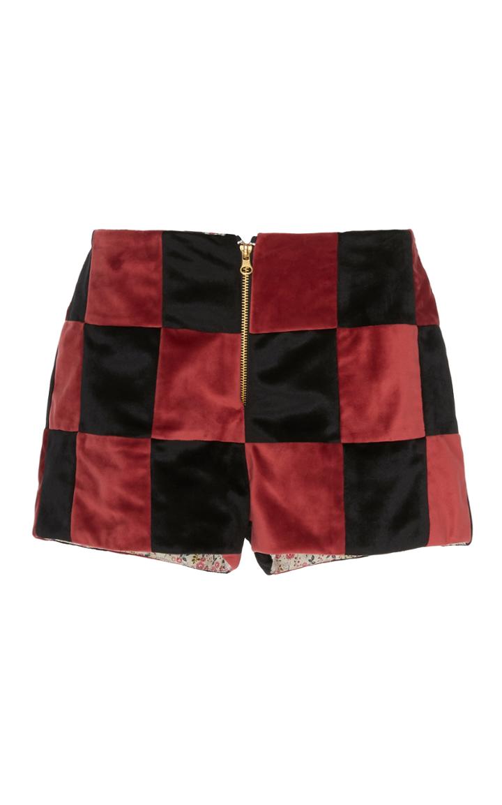 Moda Operandi Alix Of Bohemia Nico Velvet Patchwork Shorts Size: S