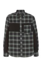 Lanvin Plaid Patchwork Cotton-blend Shirt Size: 39
