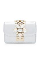 Gedebe Mini Clicky Python Clutch With Crystals