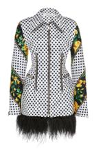 Richard Quinn Fringe-hem Gabardine Jacket