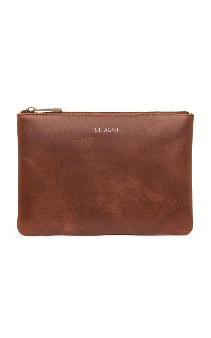 St. Agni Kanta Leather Clutch