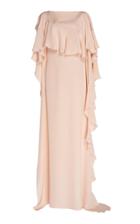 Huishan Zhang Lou Ruffled Silk Gown
