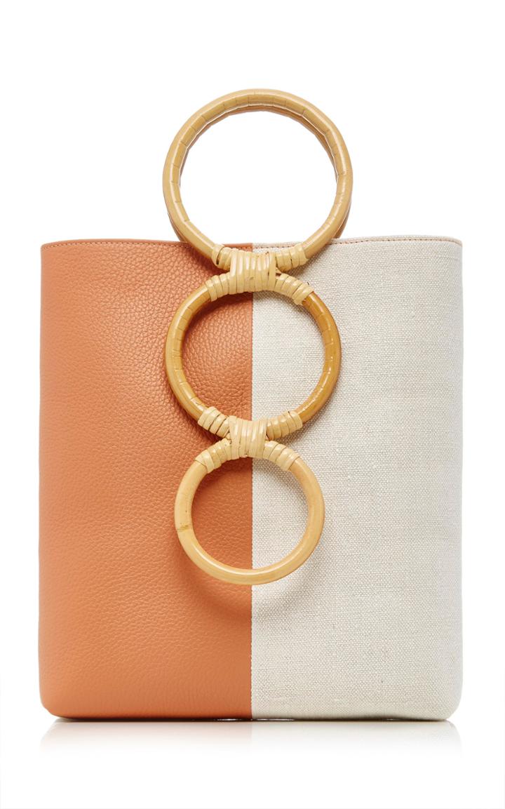 Carolina Santo Domingo Petra Mini Leather Tote Bag With Bamboo Handles