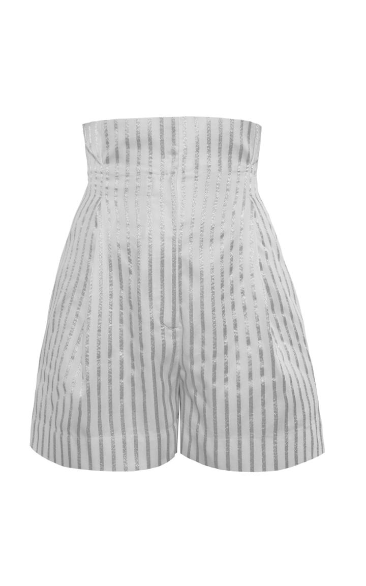 Anna October Striped Jacquard Shorts